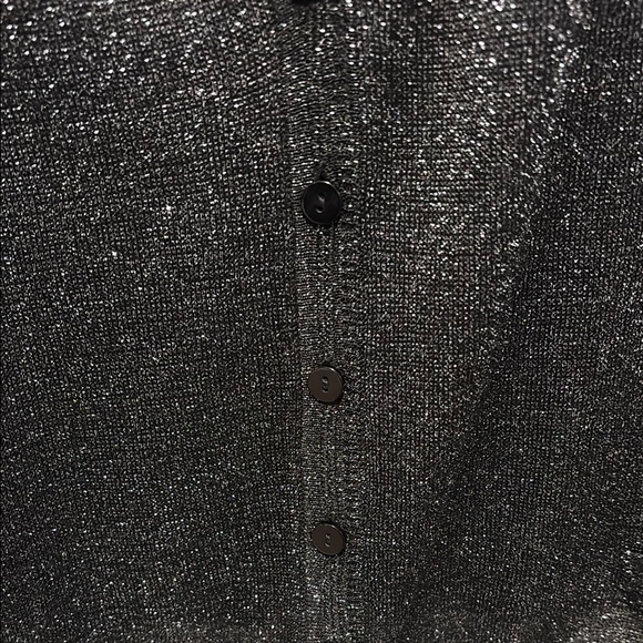 Free People Black Shimmer Cardigan - Small - Picture 3 of 6